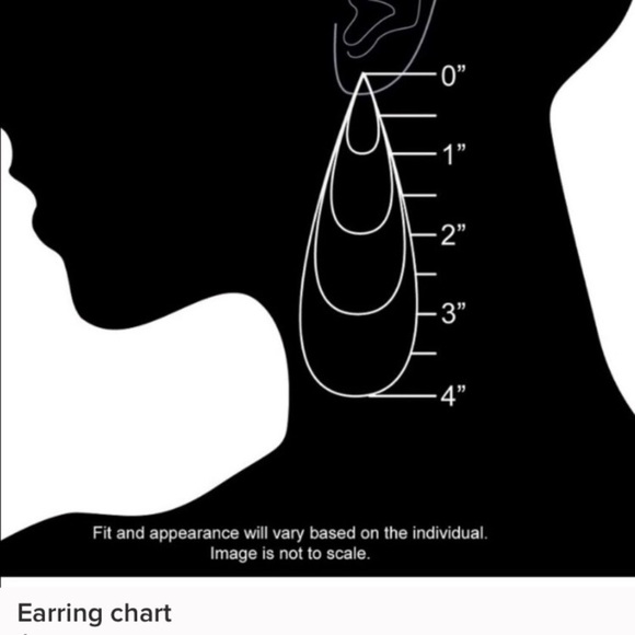 Handmade Black and Gray Drop Earrings with hook - Picture 4 of 4